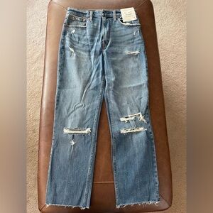 Abercrombie & Fitch Light Blue Ankle Straight Jeans